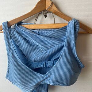 Aerie High Waist Light Blue Bikini SM-M